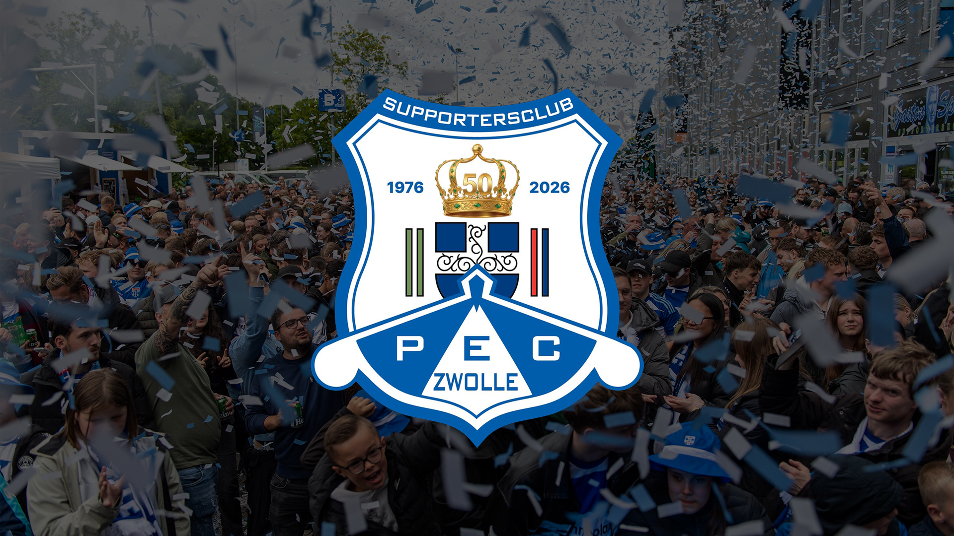 Jubileumlogo Supportersclub PEC Zwolle