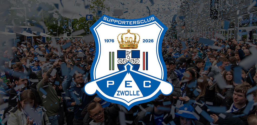 Jubileumlogo Supportersclub PEC Zwolle